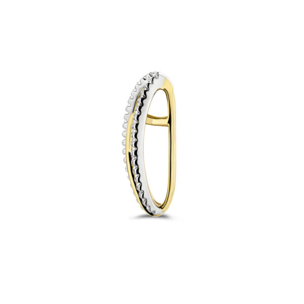 hanger diamant 0.17ct h si 14K bicolor goud geel/wit - Afbeelding 3
