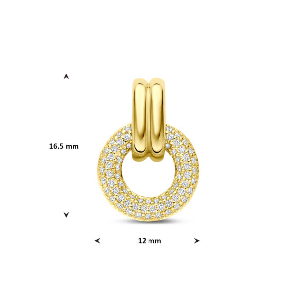 hanger diamant 0.19ct h si 16,5 mm 14K geelgoud - Afbeelding 4