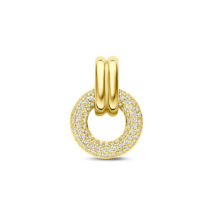 hanger diamant 0.19ct h si 16,5 mm 14K geelgoud