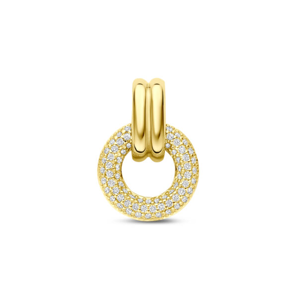 hanger diamant 0.19ct h si 16,5 mm 14K geelgoud