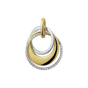 hanger diamant 0.21ct h si 14K bicolor goud geel/wit