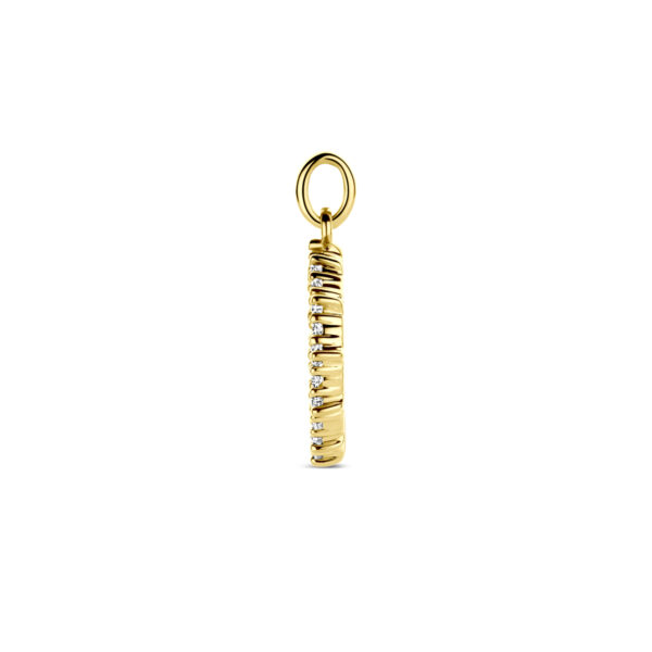 hanger diamant 0.25ct 18 mm 14K geelgoud - Afbeelding 3