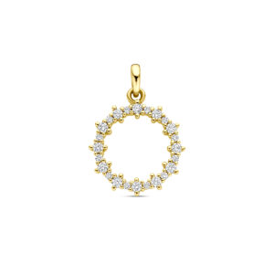 hanger diamant 0.25ct 18 mm 14K geelgoud
