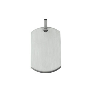 hanger dogtag poli/mat edelstaal