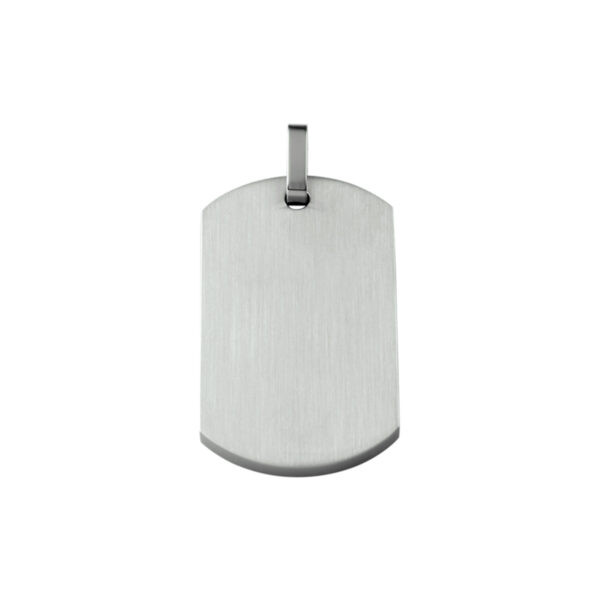 hanger dogtag poli/mat edelstaal