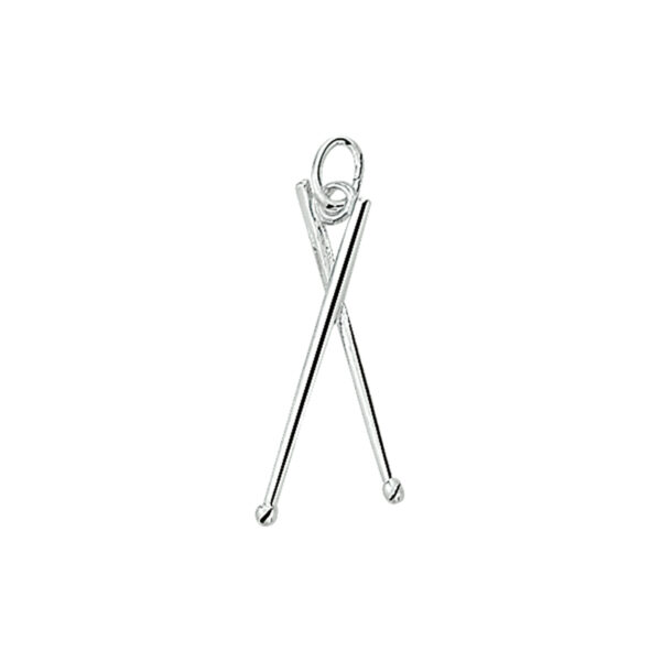 hanger drumstokken zilver wit