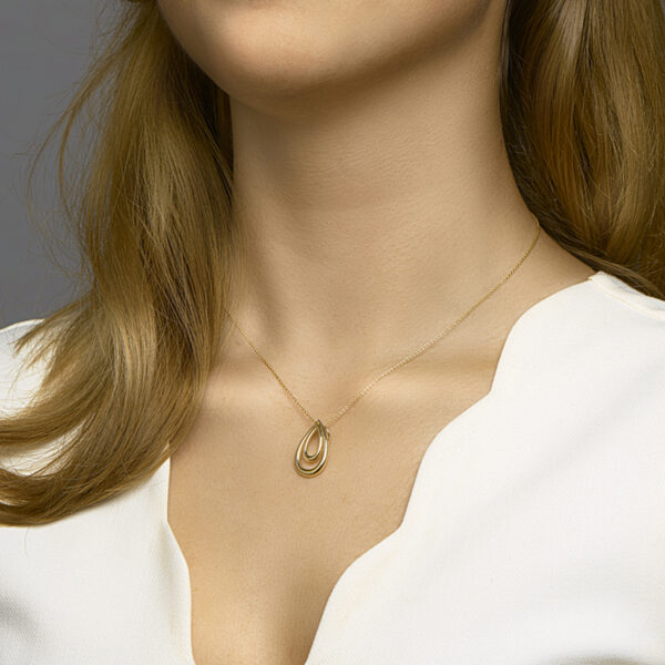 hanger druppel 14K geelgoud - Afbeelding 2