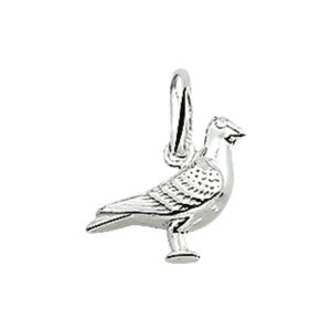 hanger duif zilver wit