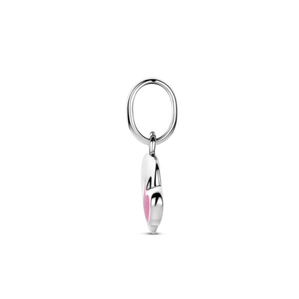 hanger emaille hartje 11 mm zilver gerhodineerd - Afbeelding 3