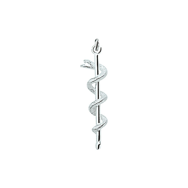 hanger esculaap zilver wit