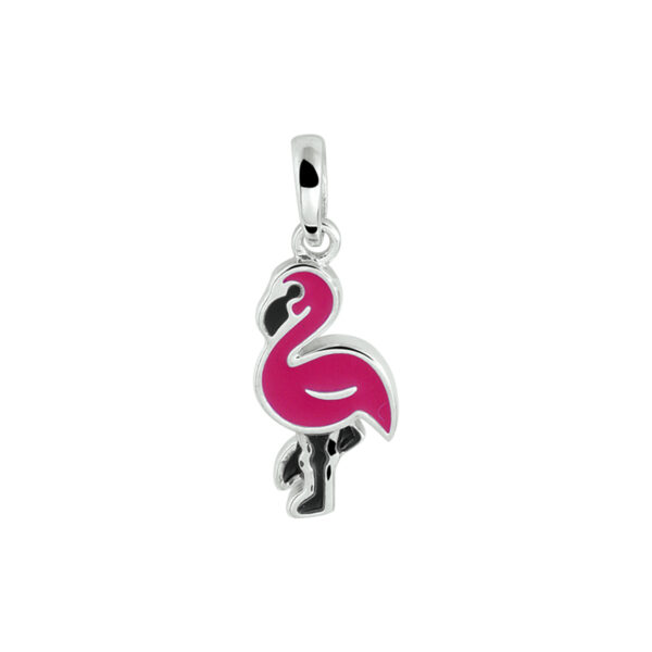 hanger flamingo zilver gerhodineerd