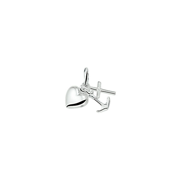 hanger geloof, hoop en liefde zilver gerhodineerd
