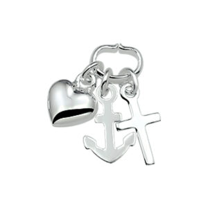 hanger geloof, hoop en liefde zilver wit