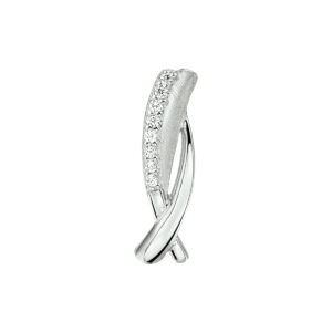 hanger gescratcht zirkonia zilver gerhodineerd