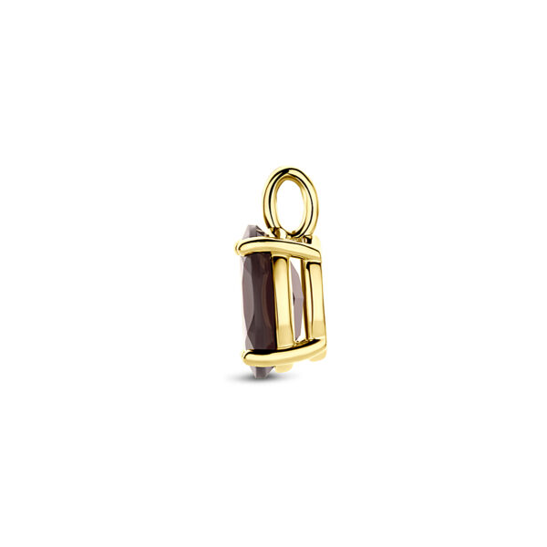 hanger granaat 14 mm 1 micron zilver verguld (geel) - Afbeelding 3