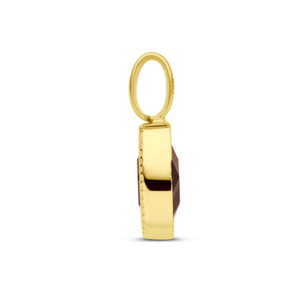 hanger granaat 14K geelgoud - Afbeelding 3