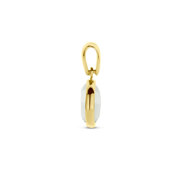 hanger groen amethist 14K geelgoud - Afbeelding 3