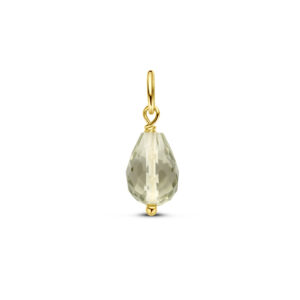 hanger groen amethist 14K geelgoud