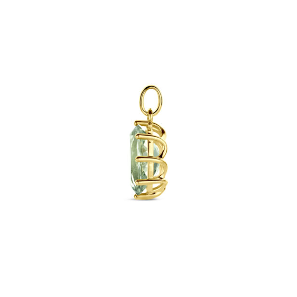 hanger groen amethist 20 mm 14K geelgoud - Afbeelding 3