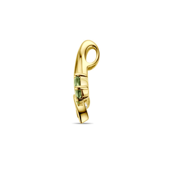 hanger groen toermalijn, peridot en diamant 0.03ct h si 14K geelgoud - Afbeelding 3