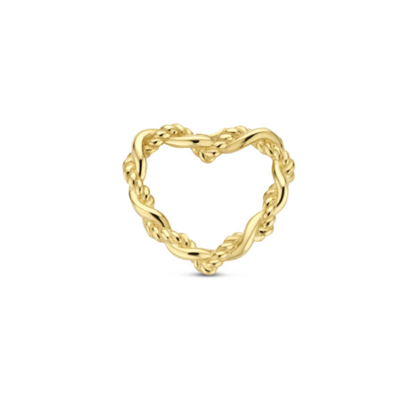 hanger hart 13 mm 14K geelgoud