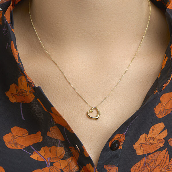 hanger hart 14K geelgoud - Afbeelding 2