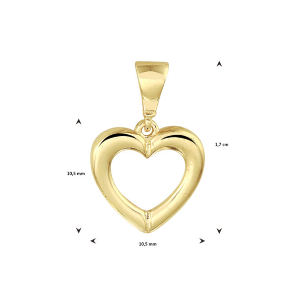 hanger hart 14K geelgoud - Afbeelding 3