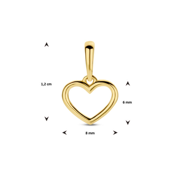 hanger hart 14K geelgoud - Afbeelding 4
