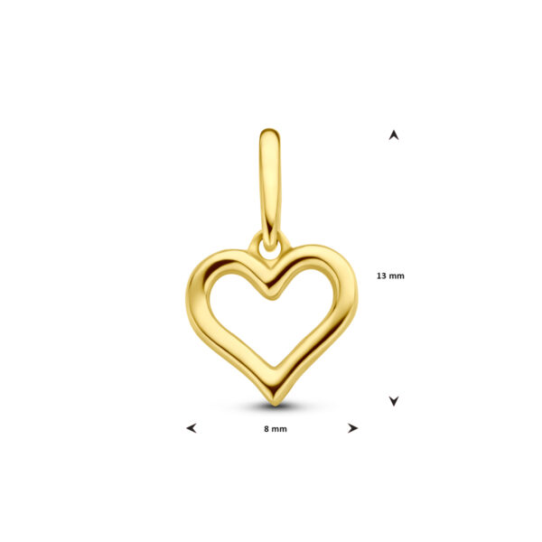hanger hart 14K geelgoud - Afbeelding 4
