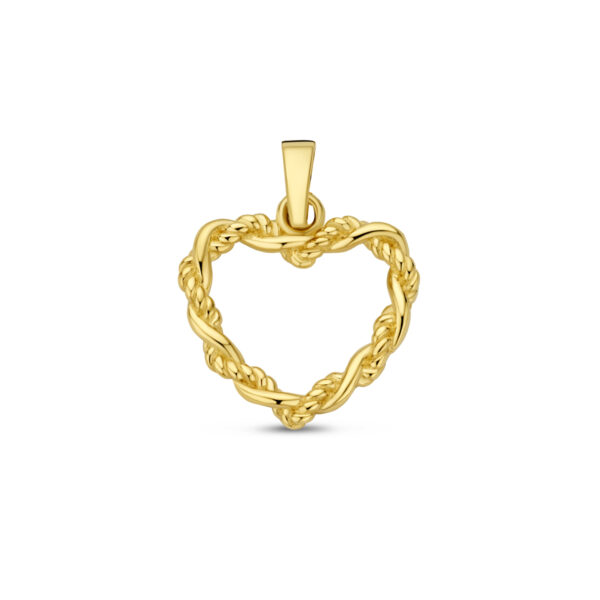 hanger hart 18,5 mm 14K geelgoud