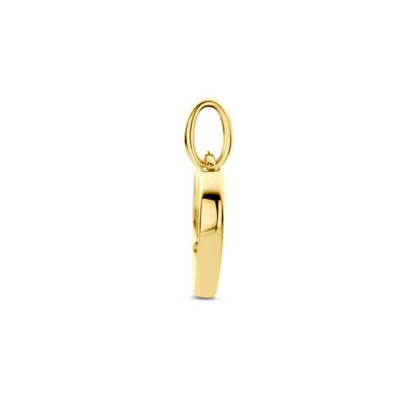 hanger hart en diamant 0.01ct h p1 14K geelgoud - Afbeelding 3