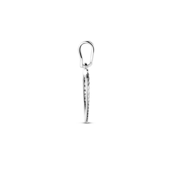hanger hart gediamanteerd 18 mm zilver gerhodineerd - Afbeelding 3