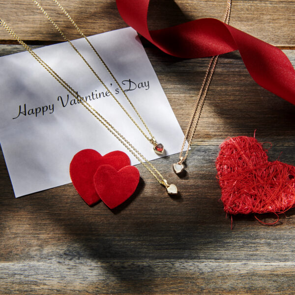 hanger hart granaat 14K geelgoud - Afbeelding 6