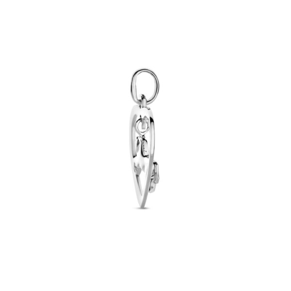 hanger hart paard 20 mm zilver gerhodineerd - Afbeelding 3