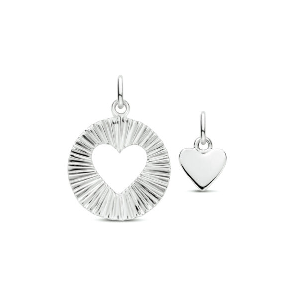hanger hart zilver gerhodineerd