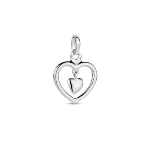 hanger hart zilver gerhodineerd