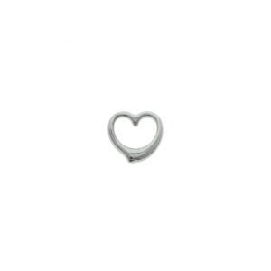 hanger hart zilver gerhodineerd