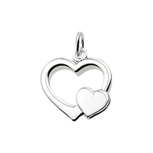 hanger hart zilver wit