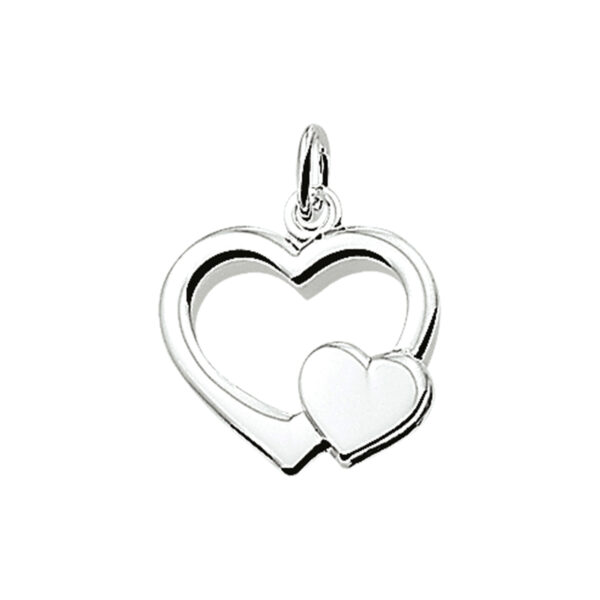 hanger hart zilver wit