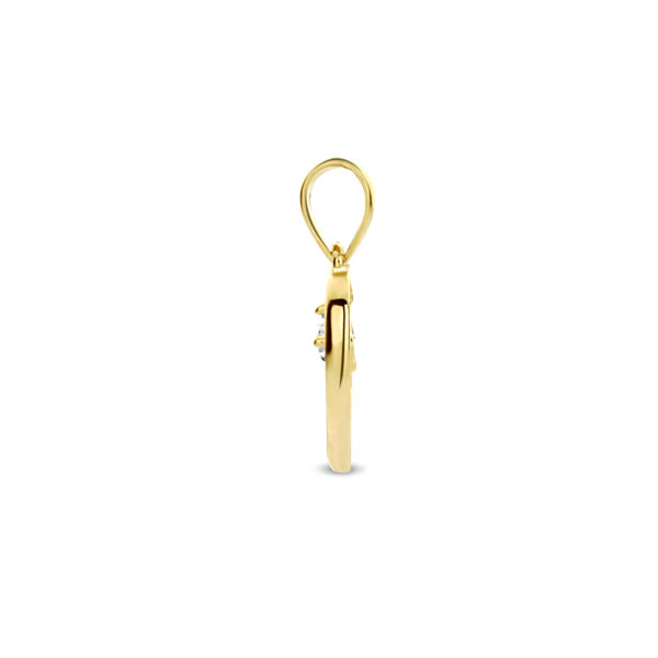 hanger hart zirkonia 14K geelgoud - Afbeelding 3