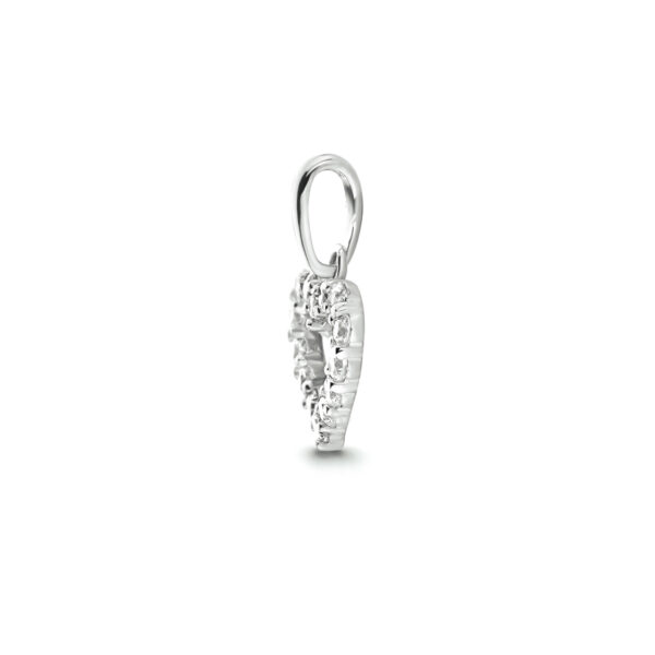 hanger hart zirkonia 14K witgoud - Afbeelding 3