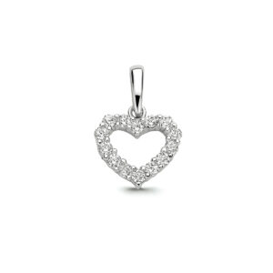 hanger hart zirkonia 14K witgoud