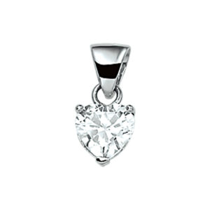 hanger hart zirkonia zilver gerhodineerd