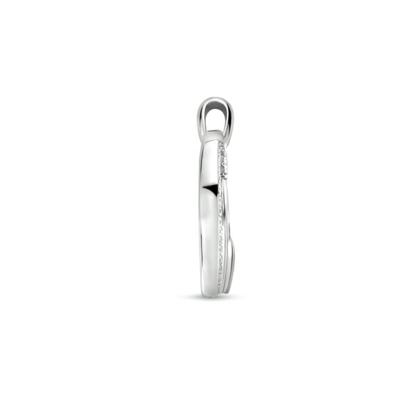 hanger hart zirkonia zilver gerhodineerd - Afbeelding 3