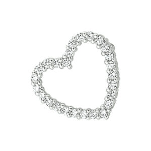 hanger hart zirkonia zilver gerhodineerd