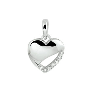 hanger hart zirkonia zilver gerhodineerd