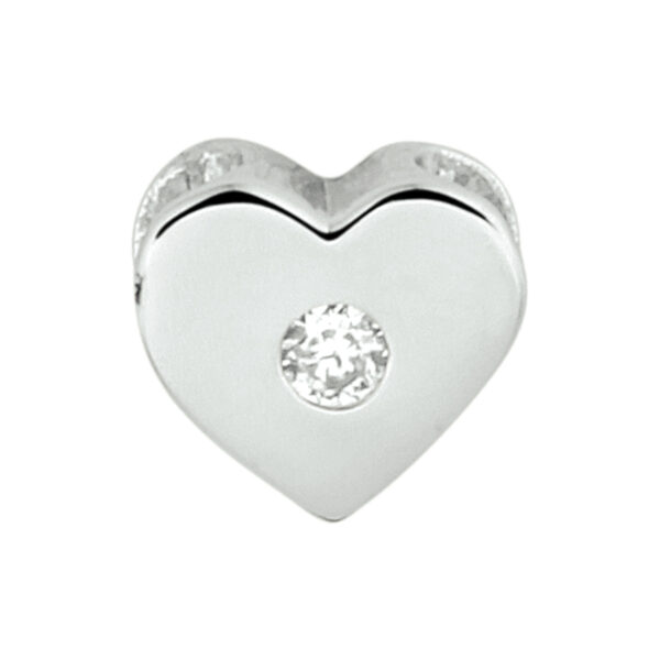 hanger hart zirkonia zilver gerhodineerd