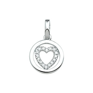 hanger hart zirkonia zilver gerhodineerd