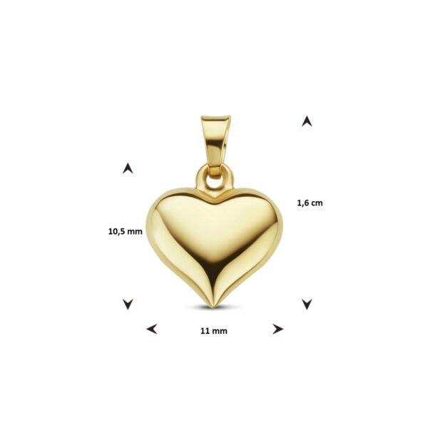 hanger hartje 14K geelgoud - Afbeelding 4