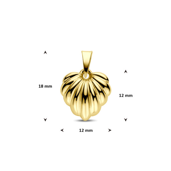 hanger hartje 18 mm 14K geelgoud - Afbeelding 4